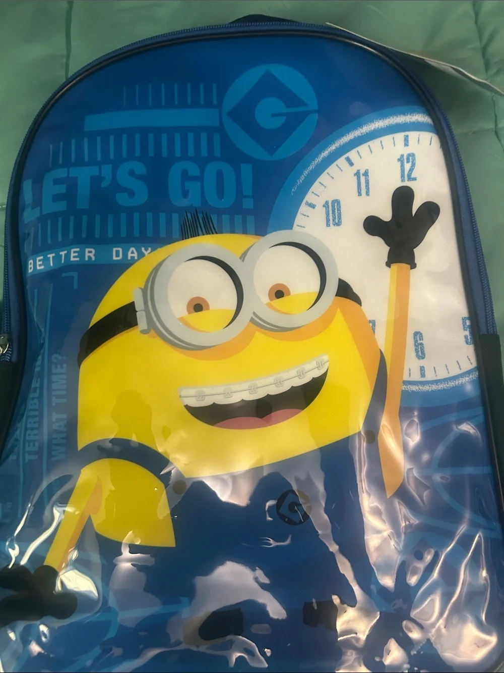 Blue Kids Minion Backpack - Let's Go!